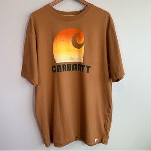 NWOT Carhartt Loose Fit Heavyweight Short Sleeve Brown Graphic T-shirt Men's L